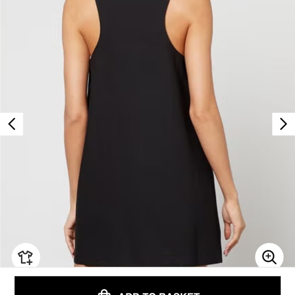 GANNI Mini Dress / Sleeveless Vest Black Cotton Sz 34 US Sz 2 New w Tags! Lined - Picture 4 of 9